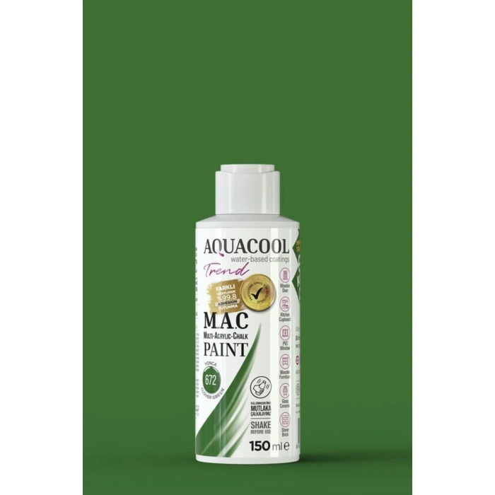 Aquacool Trend Su Bazlı Akrilik Dönüşüm Boyası 672 Yonca 150ml