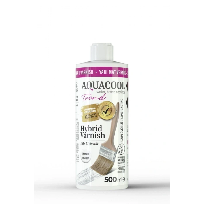 Aquacool Trend Hybrid Varnish Su Bazlı Hibrit Vernik 500 ml Yarı Mat