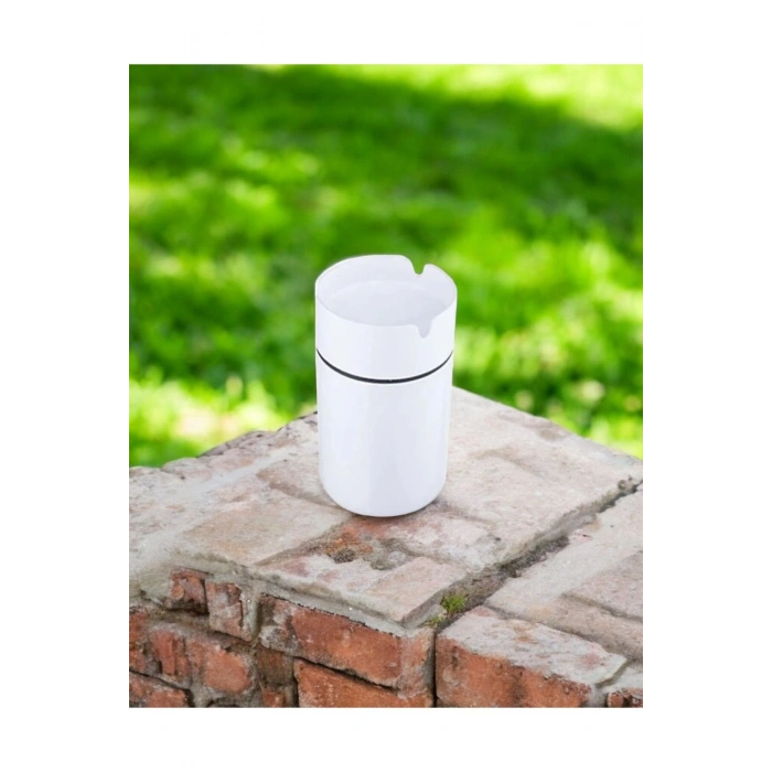 Dekoratif Çelik Küllük 10cm Beyaz