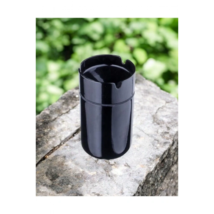 Dekoratif Çelik Küllük 10cm Siyah