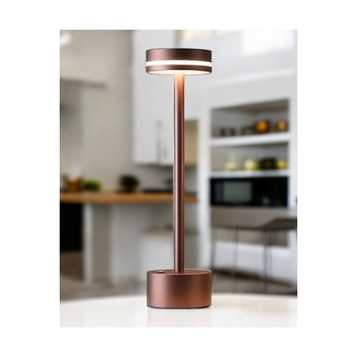 Göksu Dekoratif Şarjlı Led Masa Lambası Rose Gold