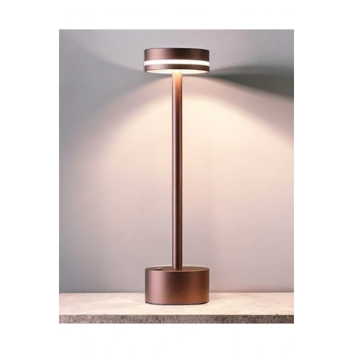 Göksu Dekoratif Şarjlı Led Masa Lambası Rose Gold