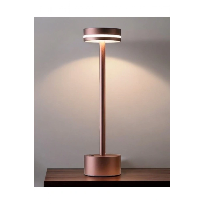 Göksu Dekoratif Şarjlı Led Masa Lambası Rose Gold