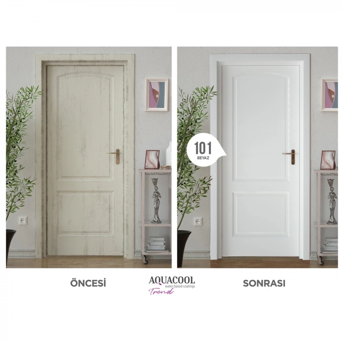 Aquacool Trend Su Bazlı Akrilik Dönüşüm Boyası 100 Pamuk Beyaz 150ml