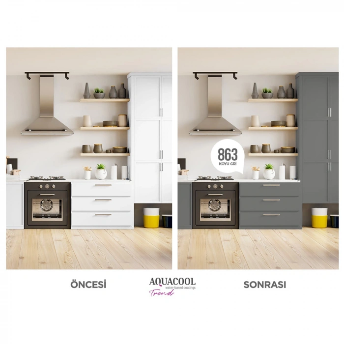 Aquacool Trend Su Bazlı Akrilik Dönüşüm Boyası 100 Pamuk Beyaz 150ml