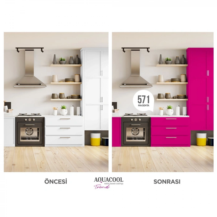 Aquacool Trend Su Bazlı Akrilik Dönüşüm Boyası 100 Pamuk Beyaz 500ml