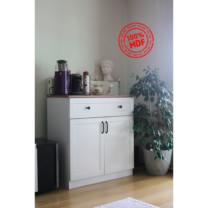 Modern Kahve Köşesi Ahşap - Beyaz