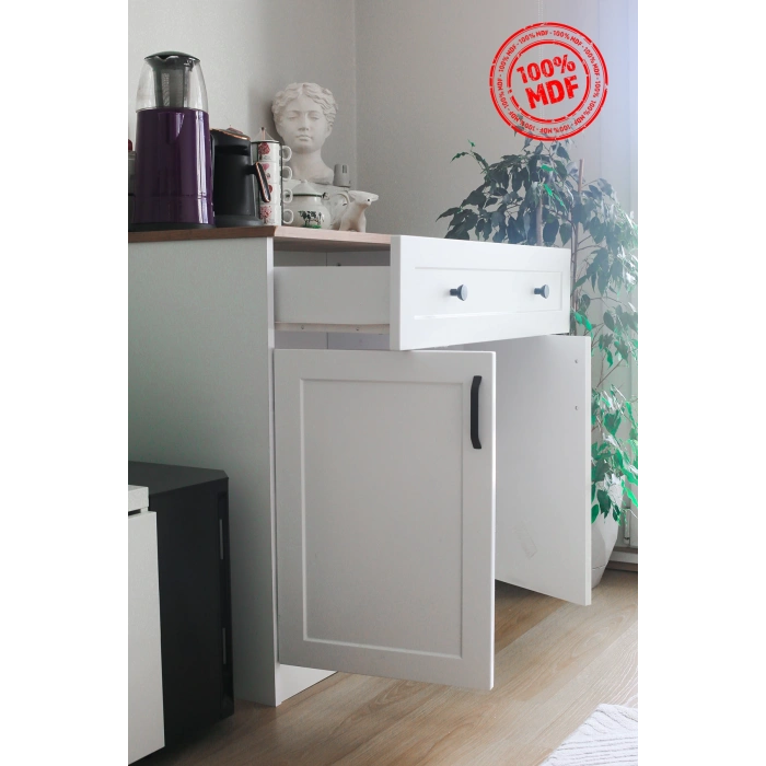 Modern Kahve Köşesi Ahşap - Beyaz