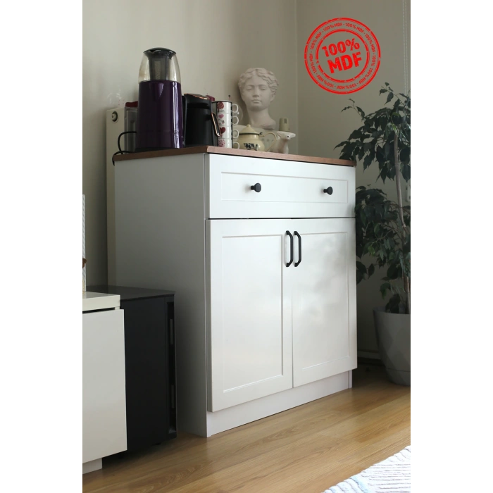 Modern Kahve Köşesi Ahşap - Beyaz