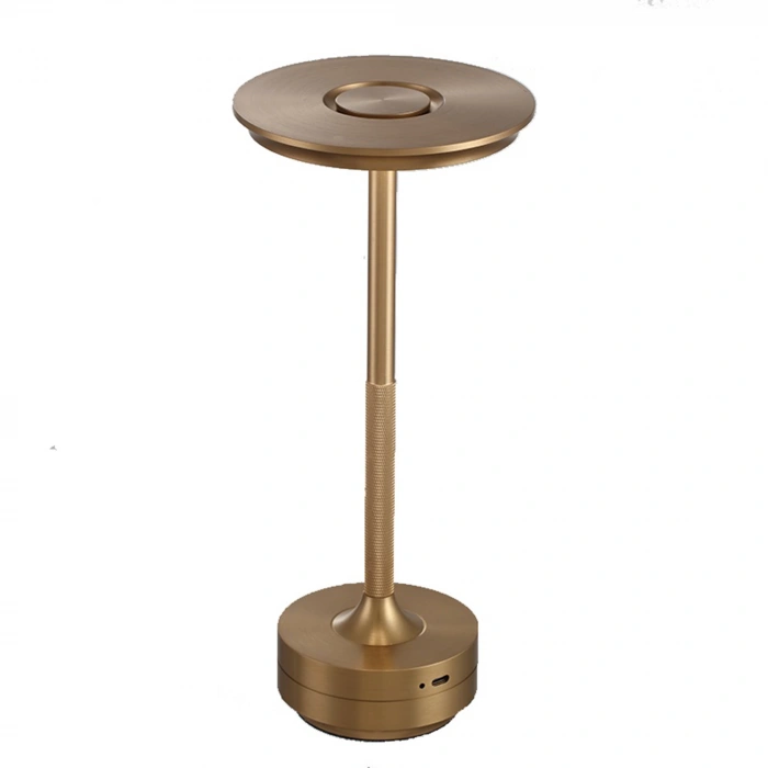Toronto Şarjlı Dokunmatik Gold Masa Lambası 3 Renk Işık