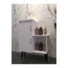 Beyaz 2 Kapaklı Açık Raflı Banyo Dolabı