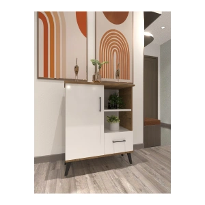 Lüx Raflı Düşer Kapak Mutfak Dolabı