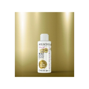Aquacool Trend Su Bazlı Akrilik Dönüşüm Boyası Metalik Renk 902 Altın Gold 120ml