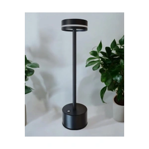 Göksu Dekoratif Şarjlı Led Masa Lambası Siyah