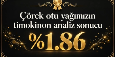 Çörek Otu Yağı Timokinon Analizi: %1,86