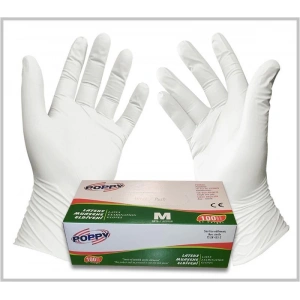 POWDERED LATEX GLOVES S-M-L