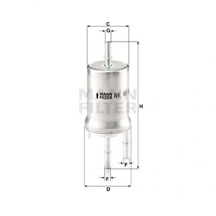 1K0201051B YAKIT FİLTRESİ ( BENZİN 6.6 BAR ) GOLF V JETTA III IBIZA V LEON TOLEDO III OCTAVİA TOLEDO III PASSAT POLO SCIROCCO TOURAN YETI ( MANN FİLTER )