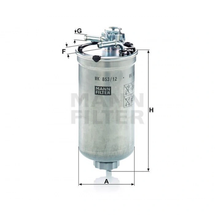 6Q0127401A YAKIT FİLTRESİ ( MAZOT ) POLO CORDOBA IBIZA IV FABIA 1.4 / 1.9TDI 1.9 SDI BAY AMF ASY ATD AXR ASZ BLT 99 > ( MANN FİLTER )