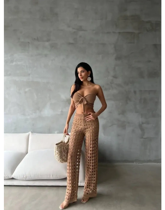 Astarlı Triko Takım 1040 - Kahverengi