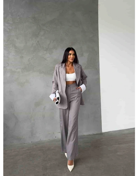 Ceket Pantolon Takım - Gri