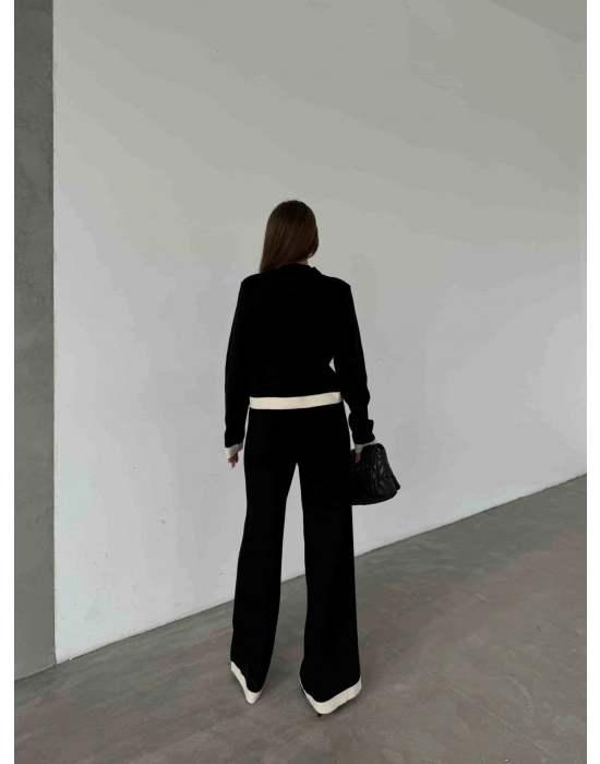 Cep Detay Triko Takım 1505 - Siyah