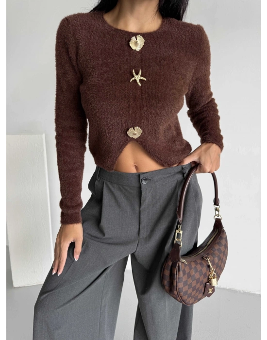 Deniz Yıldızı Yumoş Sakal Kazak 1568 - Kahverengi