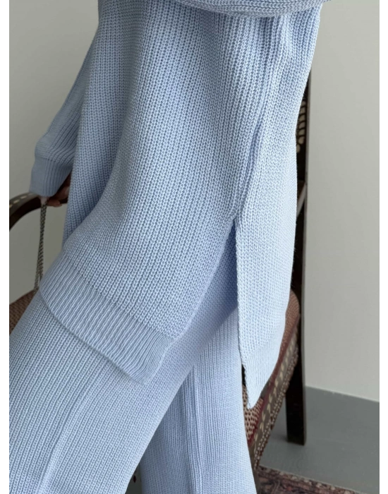 Fermuarlı Triko Takım 1556 - Mavi