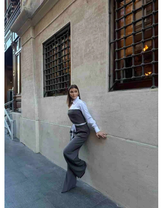 Gömlek Detay Takım - Antrasit