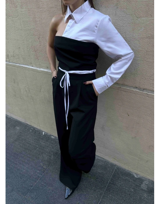 Gömlek Detay Takım - Siyah