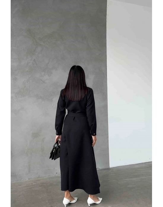 Gömlek Elbise - Siyah