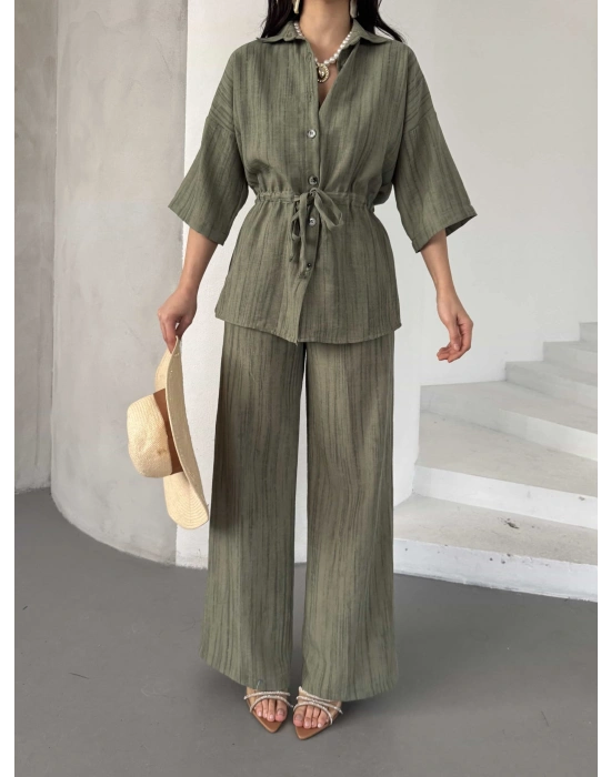 Gömlek Pantolon Takım 2516 - Haki