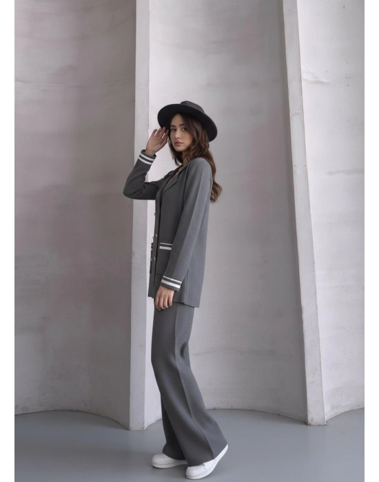 Gömlek Yaka Triko Takım 1566 - Antrasit