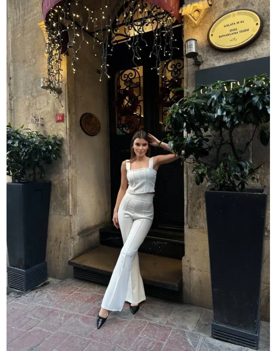 İspanyol Paça Takım 2501 - Beyaz