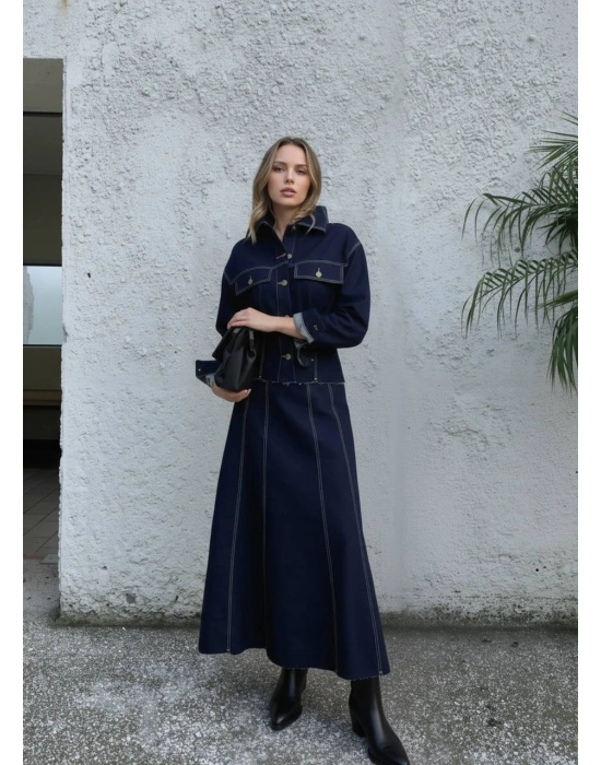 Kot Etek Ceket Takım 1800 - Lacivert