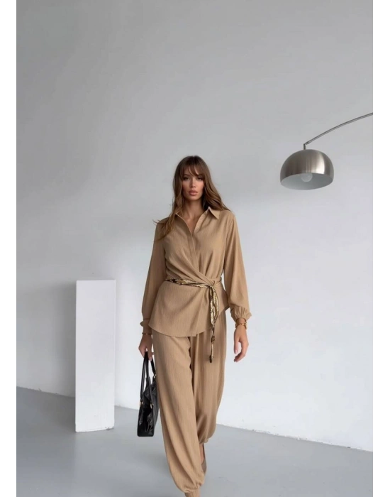 Kuşak Detay Takım - Bej