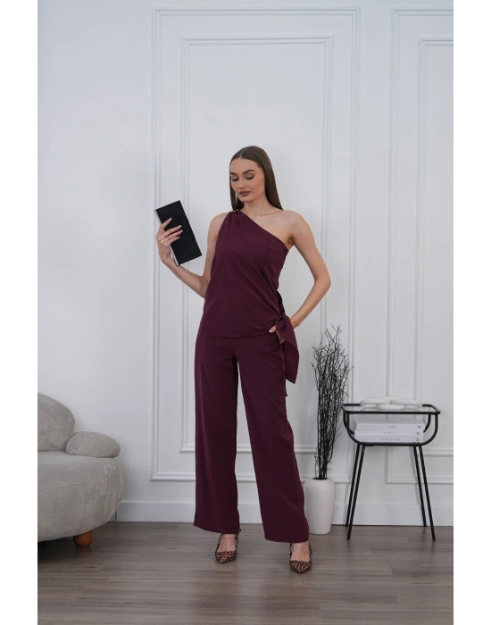 Modal Şallı Takım - Bordo