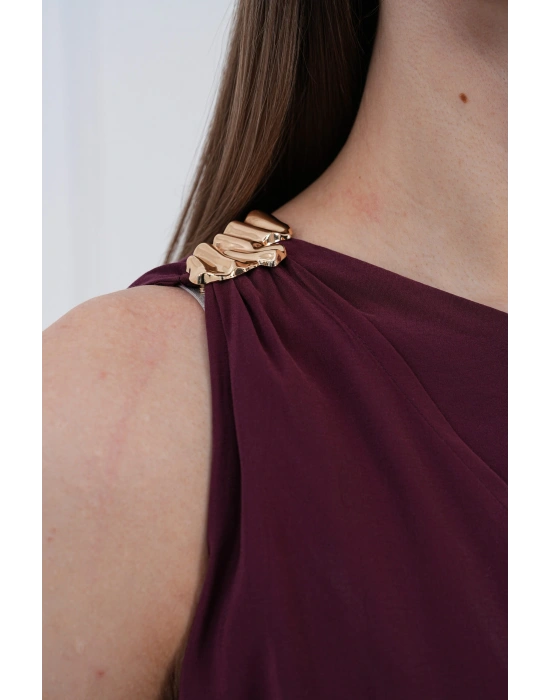 Modal Şallı Takım - Bordo