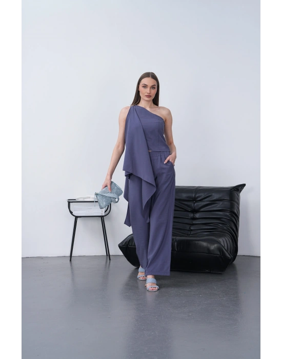 Modal Şallı Takım - İndigo