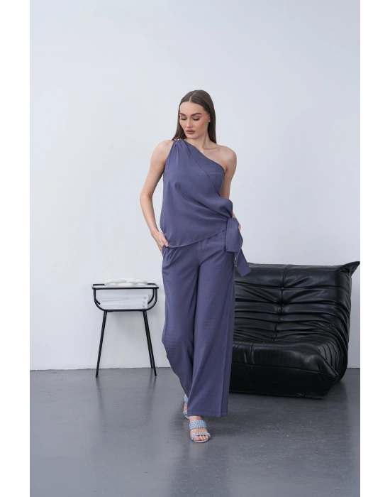 Modal Şallı Takım - İndigo