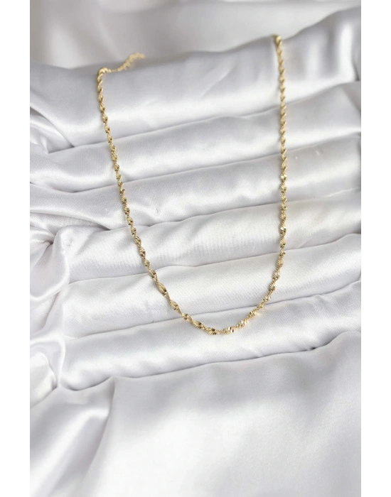 MuI MuI 14K Gold Renk Kaplama Burgu Model CM Kadın Kolye