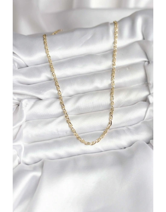 MuI MuI 14K Gold Renk Kaplama Ezme Plaka Model CM Kadın Kolye