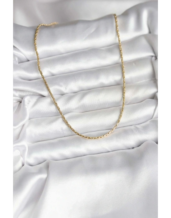 MuI MuI 14K Gold Renk Kaplama İnce Zincir Model CM Kadın Kolye