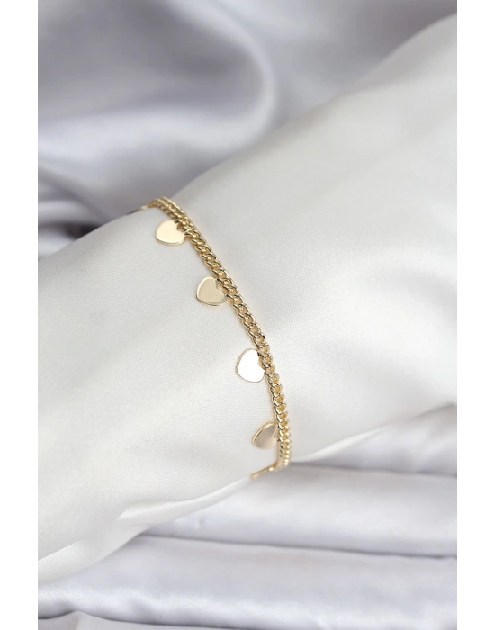 MuI MuI 14K Gold Renk Kaplama Kalpli Model CM Kadın Bileklik