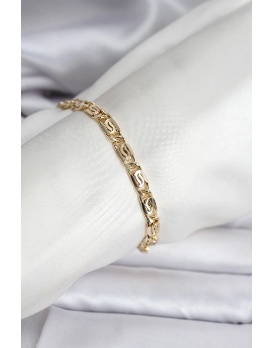 MuI MuI 14K Gold Renk Kaplama Zincir Model CM Kadın Bileklik