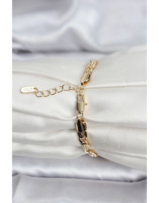 MuI MuI 14K Gold Renk Kaplama Zincir Model CM Kadın Bileklik