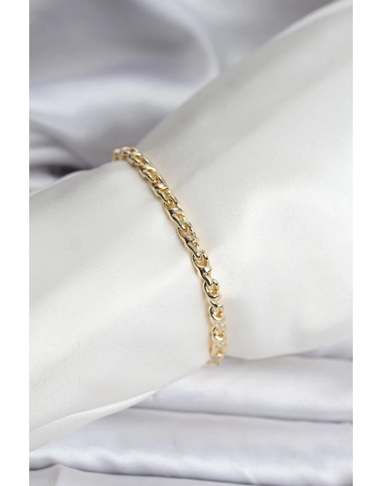 MuI MuI 14K Gold Renk Kaplama Zincir Model Kadın CM Bileklik