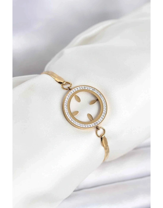 MuI MuI 316L Çelik İtalyan Zincir Model Çeyrek Takılabilir Bileklik