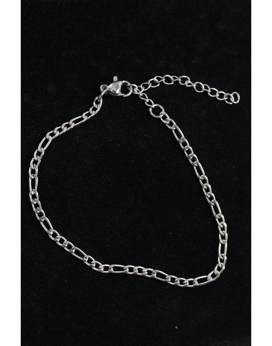 MuI MuI 316L Çelik Figaro Model Gümüş Renk Erkek Bileklik