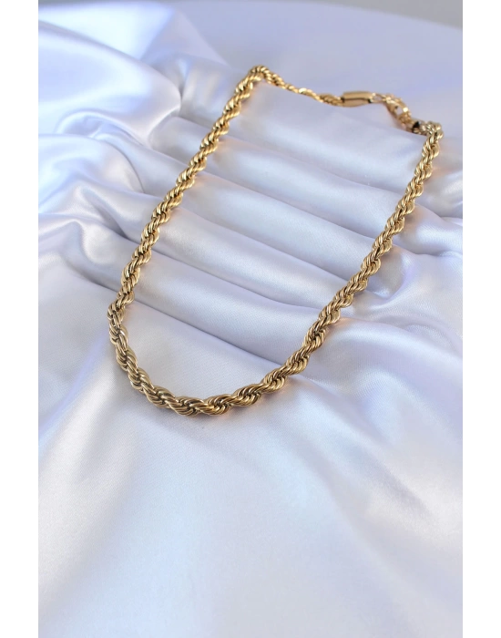 MuI MuI 316L Çelik Gold Renk Burgu Model 45 cm Kadın Kolye