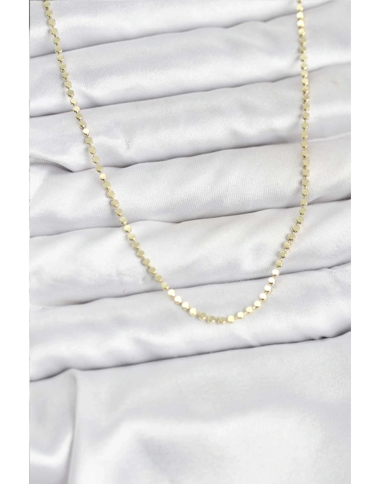 MuI MuI 316L Çelik Gold Renk İnce Ezme Zincir Kadın Kolye